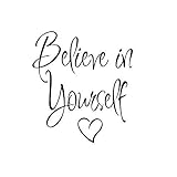 Rumas Inspirational Wall Sticker Quotes for Living Room Bedroom - Bathroom Decor - DIY Home Decor Wall Murals - Wall Decals for Kids Room TV Background Office School (Black)