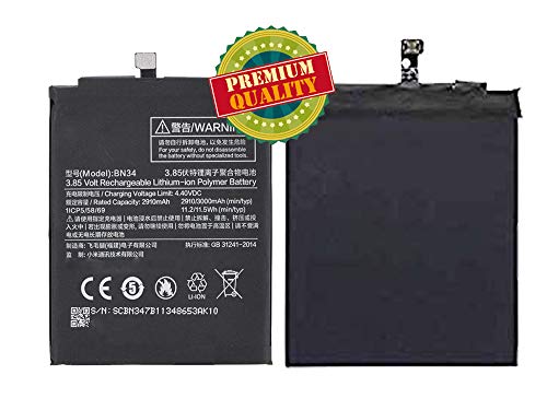 Ando Mob™ Mobile Battery Compatible for Mi Redmi Xiaomi Redmi 5A | BN34 | 3000mAh Capacity : 3120mAh (6 Months Warranty)