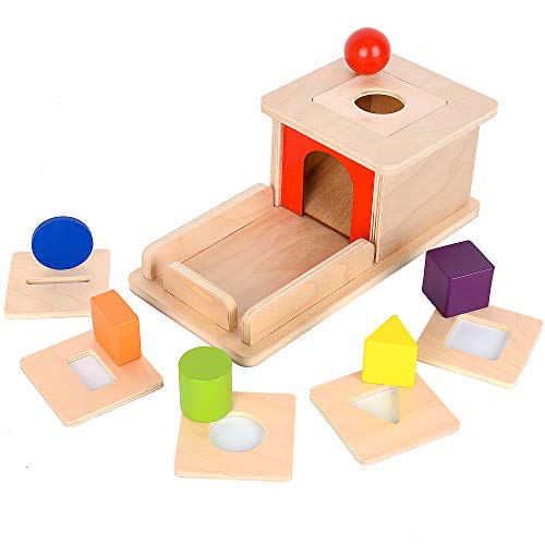 Luttz 6 in 1 Object Permanence Box with Tray Montessori Wooden Toys