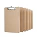 OrgaNice Clipboard [6 Clipboards] - Sturdy 3mm MDF Construction - Retractable Hanging Hook - Mesh Loop Pen / Pencil Holder - Usage: Coaches, Medical, Contractor, Ticket, Basketball, Nursing