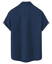 Guitar Shirts for Men Bowling Vintage Short Sleeve