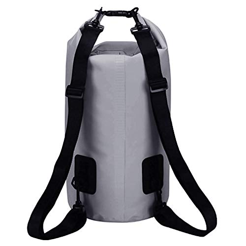 Waterproof Dry Bag - Roll Top Dry Compression Sack Keeps Gear Dry for Kayaking, Beach, Rafting, Boating, Hiking, Camping, Swimming, Floating and Fishing with Waterproof Phone Case (Gray, 20L) - Thumbnail 3
