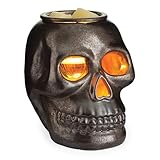 CANDLE WARMERS ETC. Illumination Fragrance Warmer- Light-Up Warmer for Warming Scented Candle Wax Melts and Tarts or Essential Oils to Freshen Room, Skull