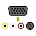 INSTEN VGA to RCA Cable, VGA to TV 3 RCA S-Video AV Adapter (VGA-RCA) for Laptop PC Computer Video Out TV HDTV LCD Projector Monitor (ONLY Work with PC Video Card Supports TV Output Through VGA Port)