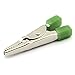TOTOT 50PCS Alligator Clips Test Crocodile Clamps 45mm Silver Tone With Green Handle