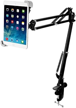 Miuko Tablet Stand, iPad Holder, 360° Swivel, Sturdy Aluminum Universal Tablet Mount Holder, Compatible with iPad Air Mini and Other Tablet
