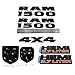 Set OEM New RAM 1500 Emblem Grille Rear Tailgate Badge 5.7 Liter Hemi Emblem 3D Nameplate Replacement for Ram 1500 2013-2018 Black 7pcs