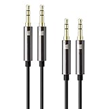 Aux Cable, Aux Cable Auxiliary Audio Cable for Car/Home Stereo, Headphones, iPhone/iPod/iPad/Echo Dot/Sony/Beats and More, Copper Shell, Hi-Fi Sound