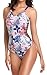 Cut Out Floral Bathing Suit