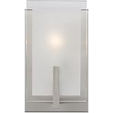 Generation Lighting 1-Light Syll Bath Fixture Wall Lamp (Brushed Nickel) 4130801-962 | Bathroom Light Fixture for Home Decor 