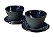 Old Dutch International Cast Iron Cup/Saucer (Set of 2), 4 oz, Matte Black