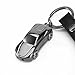 PG ONE Keychain Flashlight JOBON Zinc Alloy Car keychain with 2 Modes LED Light,The Leather Key Rings for Men,Women,Car Decorations(Black)