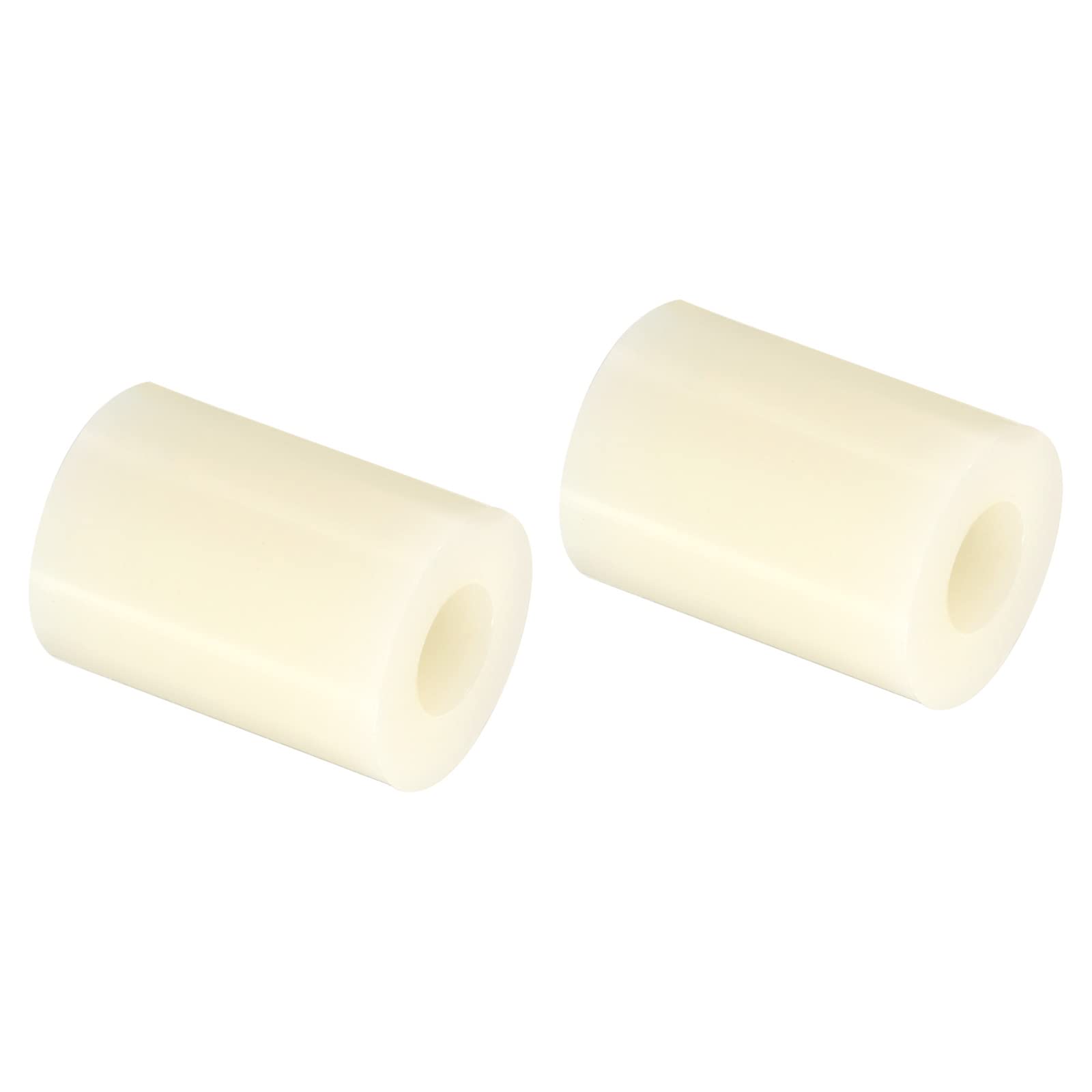 PATIKIL M5 Round Spacer Washer, 24 Pack Nylon 5.3mm ID x 11mm OD x 15mm L for M5 Screws Block 3D Printer TV Wall Mounting Electrical Outlet, Beige