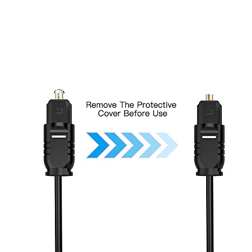 Digital Optical Audio Cable Toslink to Toslink Digital Optical Fiber Audio Cable(6 Feet -3Pack
