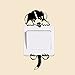 Funnytoday365 3D Stickers Funny Cute Cartoon Doggy Dog Pet Light Switch Sticker 3120 Funny Wall Decal Vinyl Stickers Home Decor