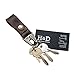 Hide & Drink, Rustic Leather Key Ring Holder, Handmade Includes 101 Year Warranty :: Bourbon Brown