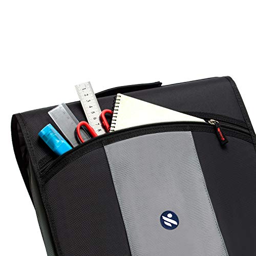 3Inch Zipper Binder, 3 Round Rings Binder with Expanding File and