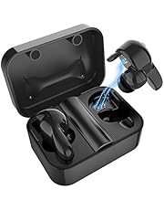 Bluetooth Kopfhörer in Ear V5.0, Sport Joggen Ohrhörer Bluetooth, Staub/Wasserdicht IPX6, 77 Stunden Standby-Zeit, 30 Minuten Schnellladung, Noise Cancelling Ohrhörer Für alle Bluetooth-Geräte