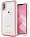 BENTOBEN iPhone Xs Case (2018), iPhone X Case, Slim Clear Crystal Shockproof Detachable Hard Back Reinforced Frame Bumper 2 in 1 Protective Case for Apple iPhone Xs/iPhone X/10 (5.8 inch), Rose Gold