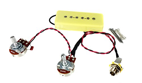 Soapbar P-90 Guitar Pickup Harness Pre-wired with Volume & Tone Pots - No Soldering Required!