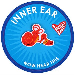 Inner Ear Lapel Pin Now Hear This I Heart Guts