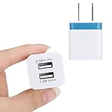 AutumnFall® Home Travel Dual Port AC USB Wall Charger for iPhone & Samsung Galaxy S7 (Blue)