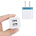 AutumnFall® Home Travel Dual Port AC USB Wall Charger for iPhone & Samsung Galaxy S7 (Blue)