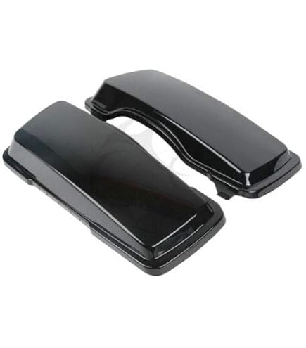 2-Piece PU Leather Saddlebag Lid Covers For Harley Touring FLH / FLT Models (2014-2023) – Black