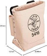 KLEIN TOOLS 5416 Small Tool Pouch Bolt Bag Bull Pin Loops Belt Strap 5x10x9 view 8