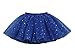 Buenos Ninos Girl's 3 Layers Sequin Ballet Skirt With Sparkling Stars Dress-up Tutu (Royalblue) Free size