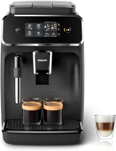 machine à café grain 2200, 2 boissons, mousseur à lait, Noir mat