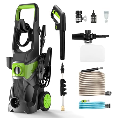 Electric Pressure Washer, 4000psi 10l Min Gpm High Pressure Washer with 32.8 Ft Hose, Ipx5 Waterproof with 4 Nozzle for Cars, Patios, Floor Cleaning