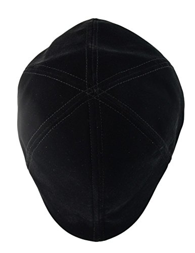 Mens Fall, Winter 6pannel Duck Bill Curved Ivy Looks Velvet Hat S/M L/XL 3Colors ((L/XL) 23in / 7 3/8 / 59 cm, Black)