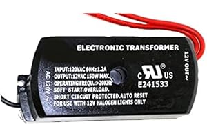 Ironsmith Lighting Products 150 Watt Dimmable Halogen Lamp Transformer - Plastic Material, Halogen, Xenon, Krypton Type Light Bulbs Support - Short Circuit Protected with Auto Restart