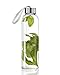 Seacoast - 18 OZ. Glass Bottles, 18/10 Stainless Steel Cap with Easy to Carry Loop (6 Pack, 4 Pack, 2 Pack Available) (6)