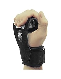 Meister Elite Leather Weight Lifting Grips w Gel Padding (Pair)