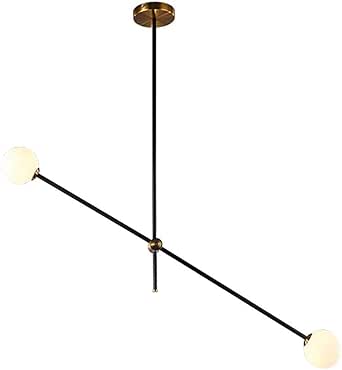 Amazon.com: Moderno Ajustable Lámpara Colgante Latón Negro Cepillado