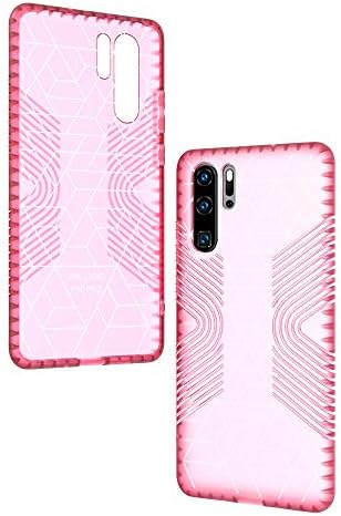 CAIFENG Phone Cover Case Anti-Slip Frosted Transparent Full Coverage Case for Huawei P30 Pro (Black) Protective Shell (Color : Pink)