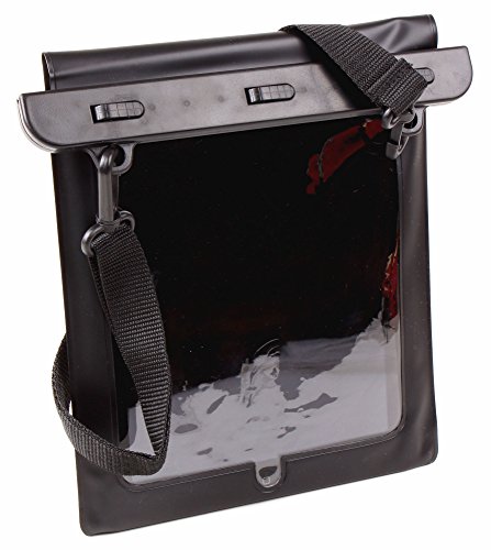 Black Transparent Water Resistant Secure Tablet Slide-In Carry Bag For Barnes & Noble NOOK HD Tablet 8GB Snow (BNTV400-8GB-WHT) - by DURAGADGET