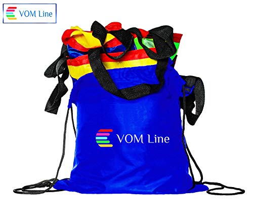 image for VOMLine Play Parachute 12 Foot for Kids with Extra Strong Smudge Resis