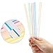 Tomnk 200pcs Jumbo Straws Smoothie Straws Extra Wide Plastic Striped for Boba Bubble Tea and Milkshake