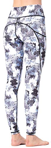image for BUZZYFUZZY Printed Leggings for Women with Pockets High Waist Tummy Co