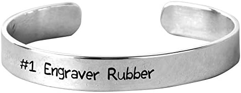 #1 Engraver Rubber - Unisex Hand-Stamped Aluminium Bracelet