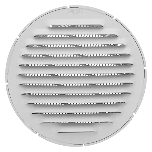 Amig - Rond aluminium rooster met muggennet - Ventilatieroosters voor luchtuitlaat - Ideaal voor keuken- en badkamerplafonds - Binnendiameter Ø8 cm - Wit