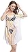 Bellady Lady's Fun Wear Hot Pink Bikini Print Cover up T-Shirt,Us Flag Bikini,L
