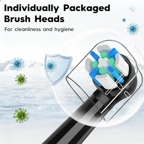 12PCS Compatible with Oral B iO Series Electric Toothbrush,Toothbrush Heads Compatible with Oral B iO 2/3/4/5/6/7/8/9/10,Effective Plaque Removal with Gentle Gum Care Technology