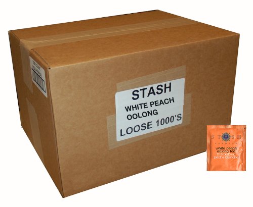 Stash Tea White Peach Wuyi Oolong Tea, 1000 Tea Bags in 6.98 Pound Box