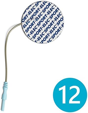 Sport-Elec Circular Replacement Pads (Pack of 12) - Black/White, Blue and White