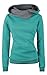 Ecowish Women's Special Desigan High Collar Long Sleeve Fleece Hoodied Sweatshirt