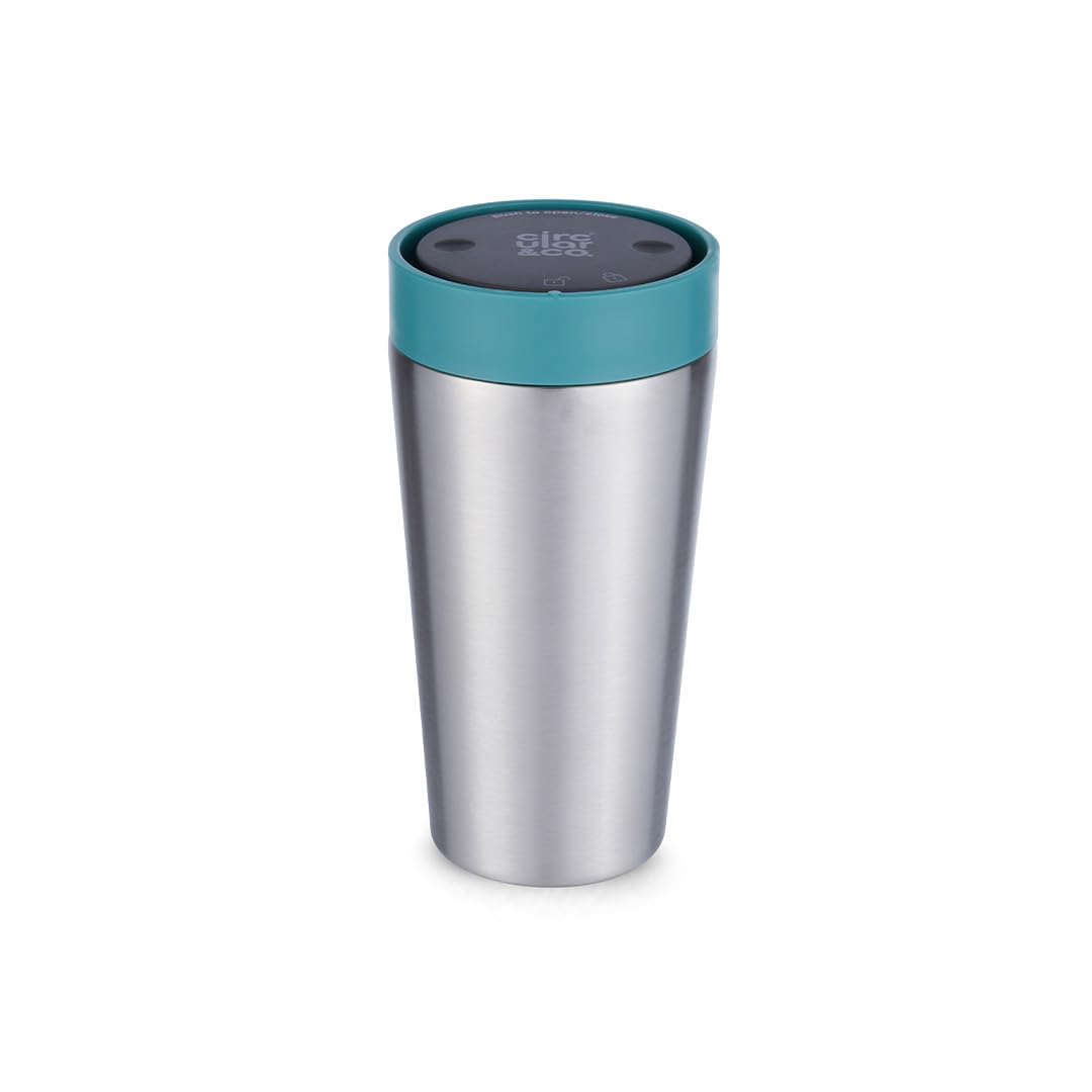 Circular & Co Pre 2026 (Previous Generation) Thermal Stainless Steel Travel Mug - 12oz/340ml - 100% Leakproof & Lockable - 6 Hours Hot/Cold - Push Top, One Hand Open, 360 Drinking